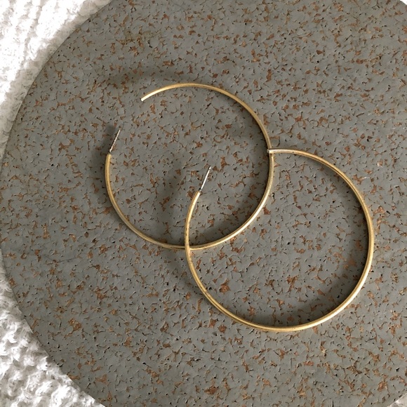 MADEWELL Oversized Gold Hoops - Picture 1 of 1